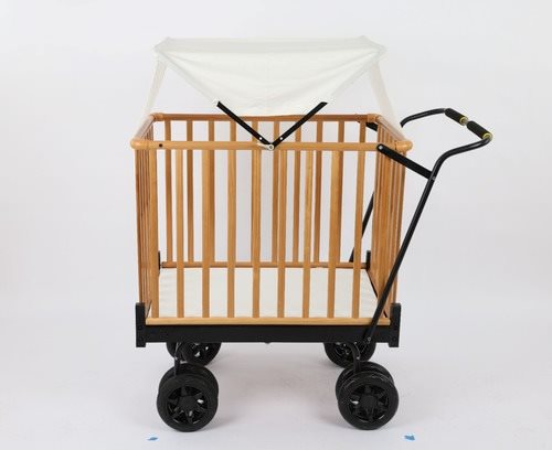 עגלול עץ לתינוק 8 גלגלים - ידיות מתכת