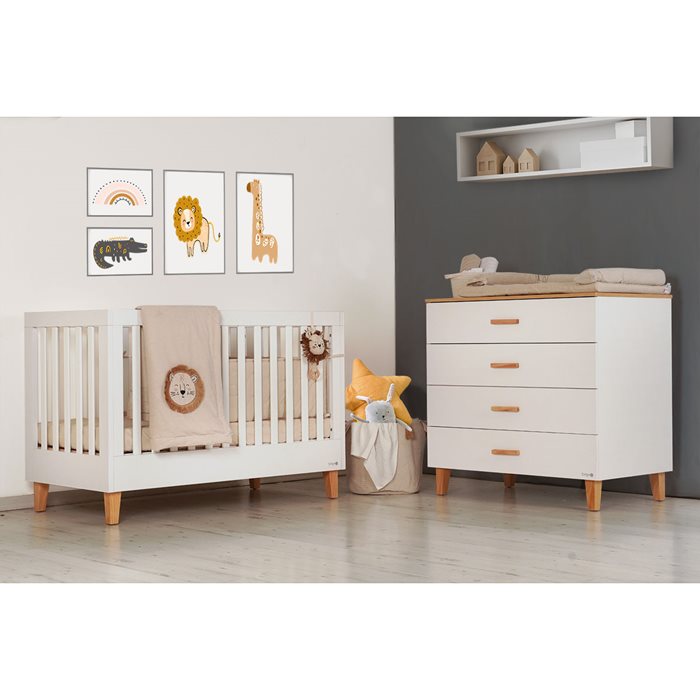 חדר דייניז ריין לבן/עץ – וואלי לבן/עץ – Dainy’s