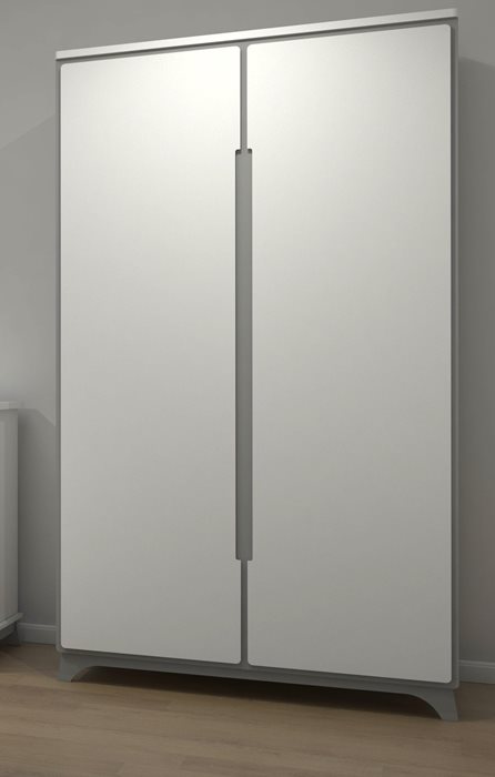 ארון אילן לבן שילוב אפור רוחב 120ס"מ שניר