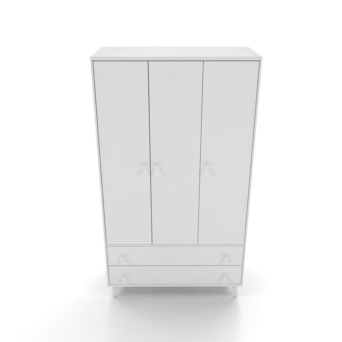 ארון אריאל 3 דלתות רוחב 120ס"מ שניר