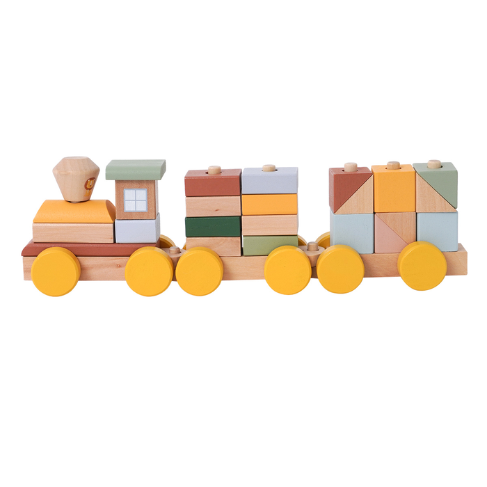 רכבת קוביות מעץ דייניז – Dainy’s Wooden Blocks Train