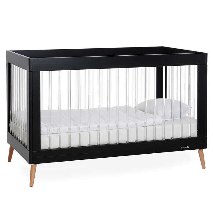 מיטת תינוק דייניז אמנדה שחור/אקריל – Dainy’s Amanda™ Baby Bed Black/acrylic 130×70 cm