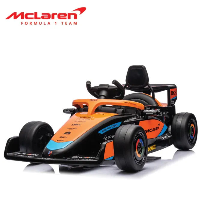 מכונית ממונעת לילדים בדמות מקלארן פורמולה 12 וולט נטען כולל שלט הורים