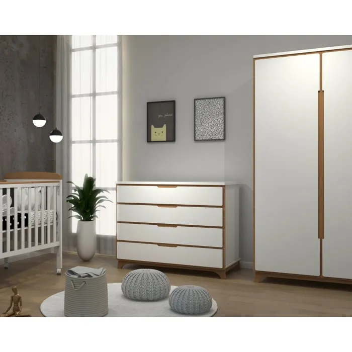 חדר לתינוק אתונה לבן טבעי שניר