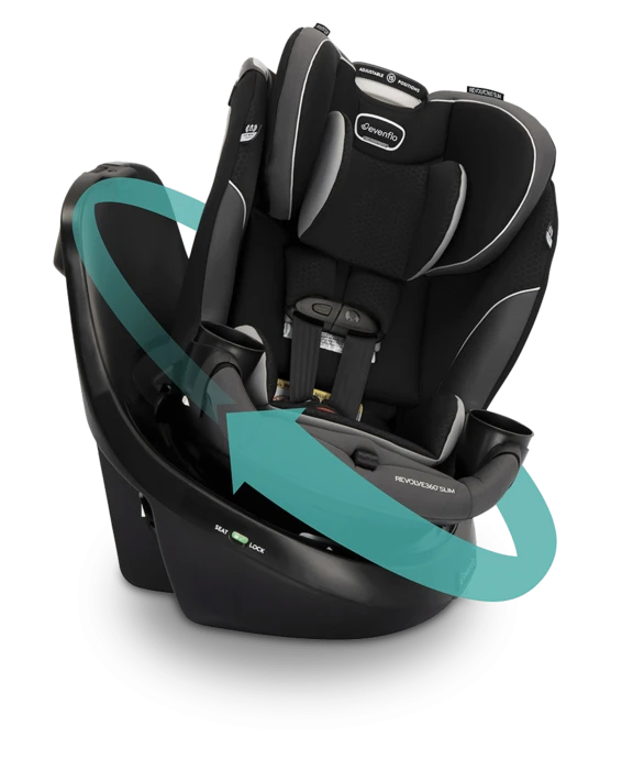 כיסא בטיחות מסתובב Revolve 360 Slim אפור שחור Canton Black