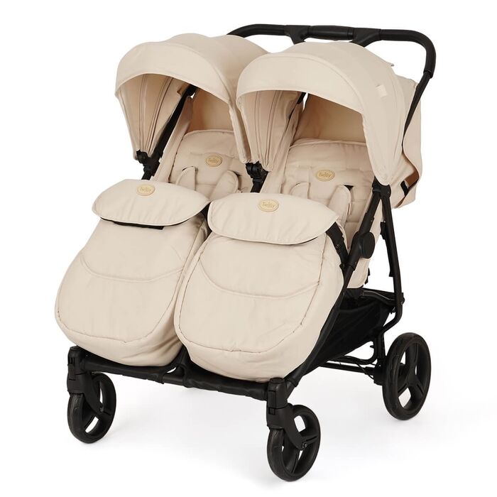 עגלת תאומים טוויגי טווין פיקס צבע שמנת – ™Twigy Twin Peaks