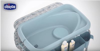 אמבטיה עם משטח החתלה מתקפל Chicco Cuddle Bubble Comfort