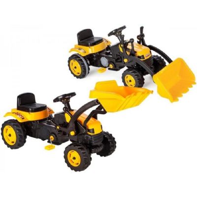 pedal-tractor-and-frontloader-yellow