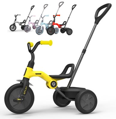 תלת אופן מתקפל עם מוט דחיפה מתנתק Ant Plus - Q Play