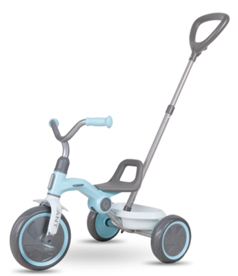 תלת אופן מתקפל עם מוט דחיפה מתנתק Ant Plus - Q Play