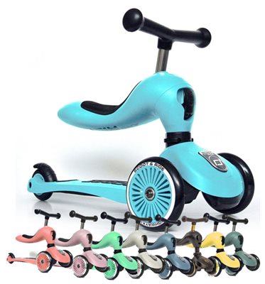 קורקינט רב שלבי ישיבה / עמידה 2 ב 1 דגם Highwaykick 1-5 עם מונע התהפכות - SCOOT and RIDE