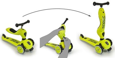 קורקינט רב שלבי ישיבה / עמידה 2 ב 1 דגם Highwaykick 1-5 עם מונע התהפכות - SCOOT and RIDE
