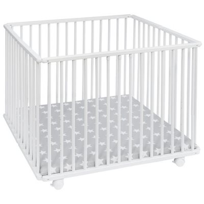 לול/עריסה מתקפל בעל 3 גבהים עץ מלא דגם הוגו HUGO