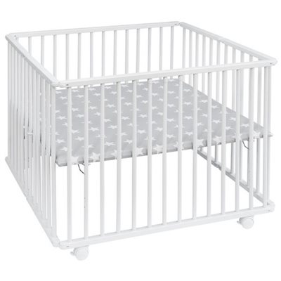 לול/עריסה מתקפל בעל 3 גבהים עץ מלא דגם הוגו HUGO