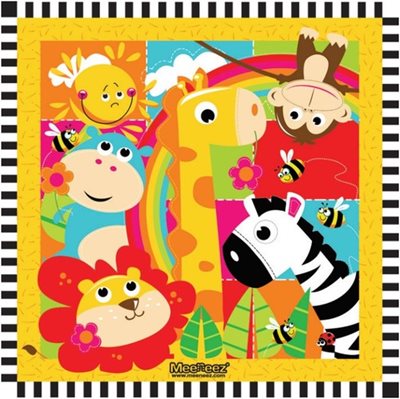 מזרן פעילות צבעוני ונעים 1.5 על 1.5 מטר עם בד לייקרה באריזה רב פעמית