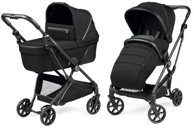 עגלת תינוק ויואצ'ה Vivace עם קיפול סופר קומפקטי ואמבטיה מרווחת ומשודרגת - צבע LICORICE פג פרגו- חדש תצוגה!!