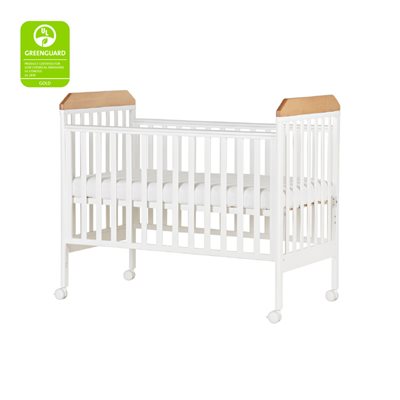 מיטת תינוק גאיה לבנה + אלון אדום SEGAL