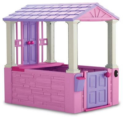 בית משחק לילדים בית החלומות עם גג ופעמון - American Plastic. ורוד
