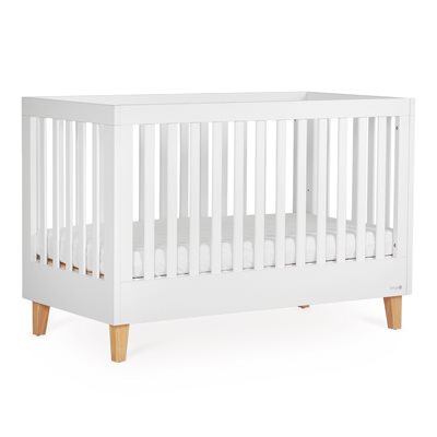 מיטת תינוק וואלי לבן/עץ – Valley™ Baby Bed White/Wood 127×63 cm