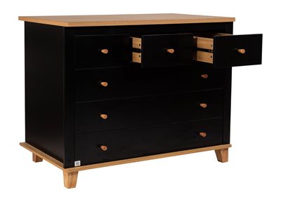 שידה גלעד - שחור טבעי 120 ס"מ שניר