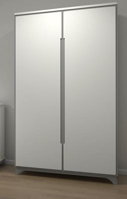 ארון אילן לבן שילוב אפור רוחב 120ס"מ שניר