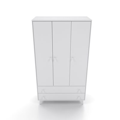 ארון אריאל 3 דלתות רוחב 120ס"מ שניר