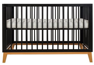 מיטה תינוק מעבר וויני שחור טבעי שניר