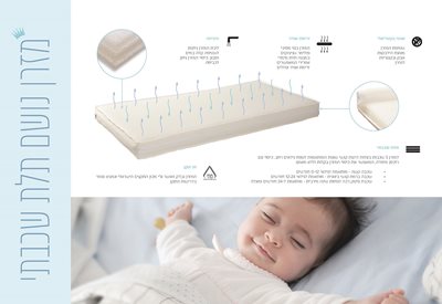 מזרן נושם תלת שכבתי למיטת תינוק