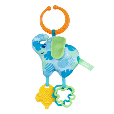 צעצוע לעגלה צ’יקו נשכן רעשן פיל – +Chicco Toy Elephant On The Go Eco