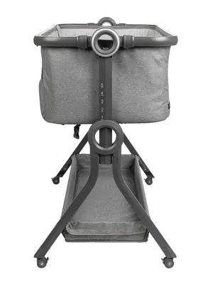 עריסה נצמדת למיטה ספורט ליין עלמה – אפור מלאנג’/עץ – Sport Line