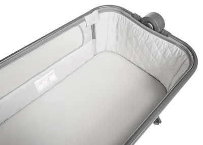 עריסה נצמדת למיטה ספורט ליין עלמה – אפור מלאנג’/עץ – Sport Line