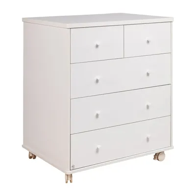 שידה דור לבן גלגלים שניר