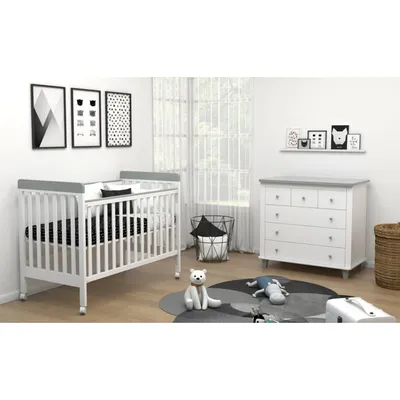 חדר לתינוק שי לבן אפור שניר