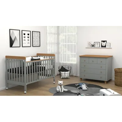 חדר לתינוק שפילד אפור טבעי שניר