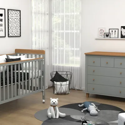 חדר לתינוק שפילד אפור טבעי שניר