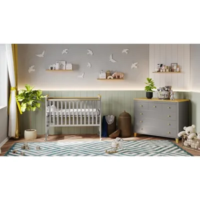 חדר לתינוק לוטם אפור טבעי שניר