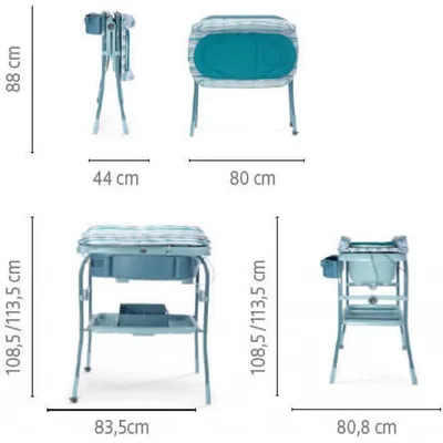 אמבטיה עם משטח החתלה מתקפל צ’יקו קאדל אנד באבל – Chicco Cuddle & Bubble