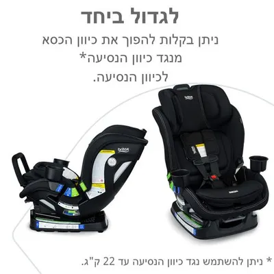 כסא בטיחות POPLAR S ARB מבית BRITAX צבע אפור בהיר (Glacier Graphite)