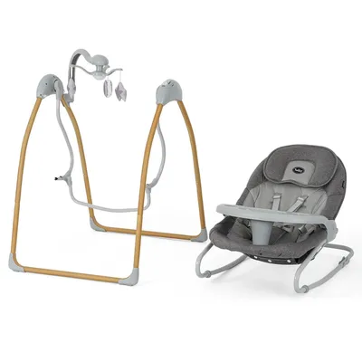 נדנדה וטרמפולינה לתינוק טוויגי מונטנה ביי מסגרת עץ – Twigy Montana Bay™ 2 in 1