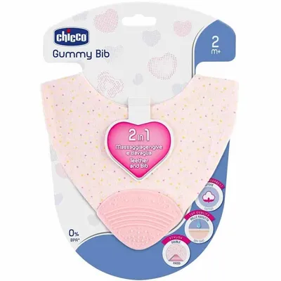 סינר + נשכן גומי צ’יקו – Chicco Gummy Bib Teether