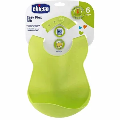 סינר פלסטיק צ’יקו – Chicco Hard Bib +6 Natural ירוק - Green
