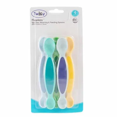 מארז 5 כפיות דו כיווניות לתינוק טוויגי – Twigy Flawless™ – 5pc Duo Weaning & Feeding Spoons