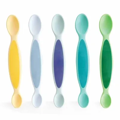 מארז 5 כפיות דו כיווניות לתינוק טוויגי – Twigy Flawless™ – 5pc Duo Weaning & Feeding Spoons