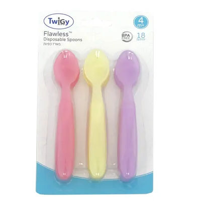 מארז 18 כפיות טוויגי – Twigy Flawless™ Disposable Spoons