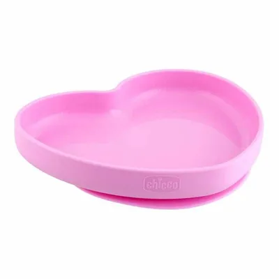 צלחת סיליקון צ’יקו בצורת לב – Chicco Silicone Plate Heart