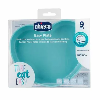 צלחת סיליקון צ’יקו בצורת לב – Chicco Silicone Plate Heart