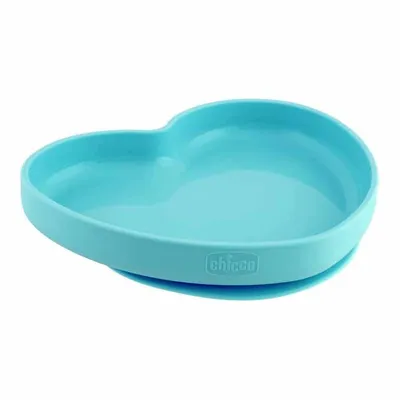 צלחת סיליקון צ’יקו בצורת לב – Chicco Silicone Plate Heart