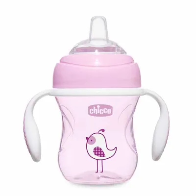 כוס אימון צ’יקו עם פיית סיליקון – Chicco Transition cup +4M