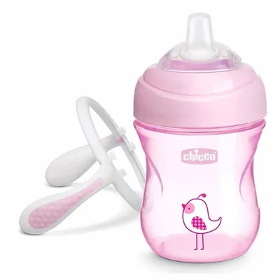 כוס אימון צ’יקו עם פיית סיליקון – Chicco Transition cup +4M