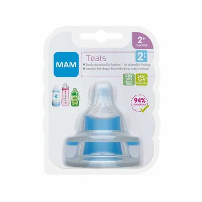 זוג פטמות לבקבוקי מאמ – MAM